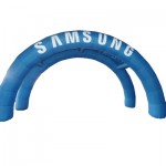 Inflatable double arches