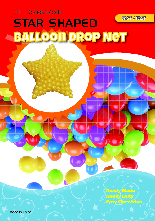 Star shaped balloon drop net  The Very Best Balloon Accessories