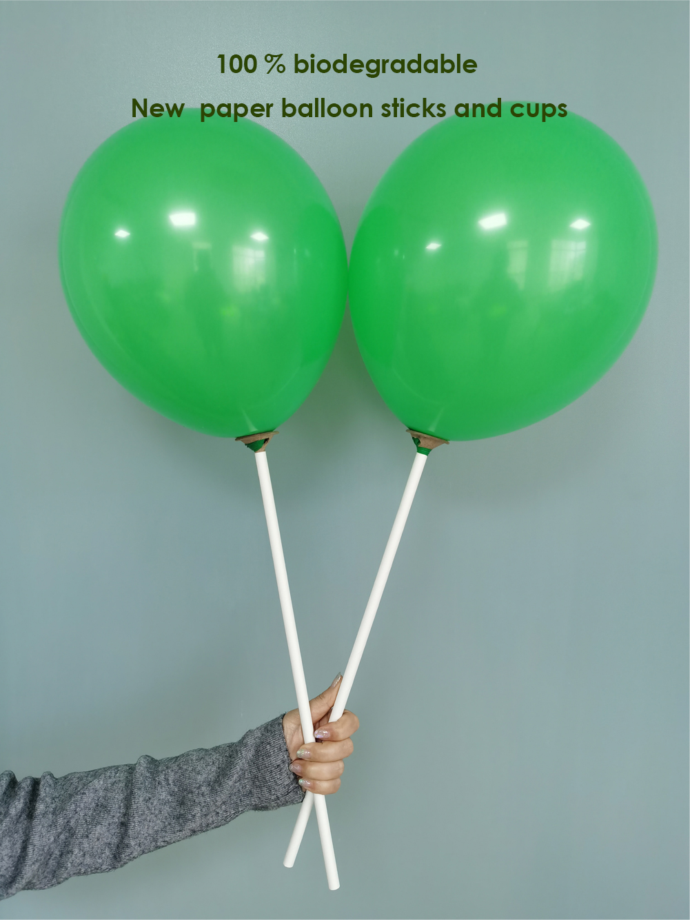 10 ballons en latex biodégradable vert sauge - My Little Day